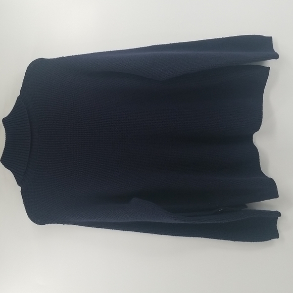 1State Dark Blue Cozy Turtleneck Side Button Sweater - Picture 5 of 8